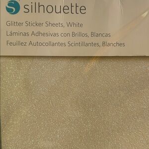 Silhouette Glitter Sticker Sheets — White